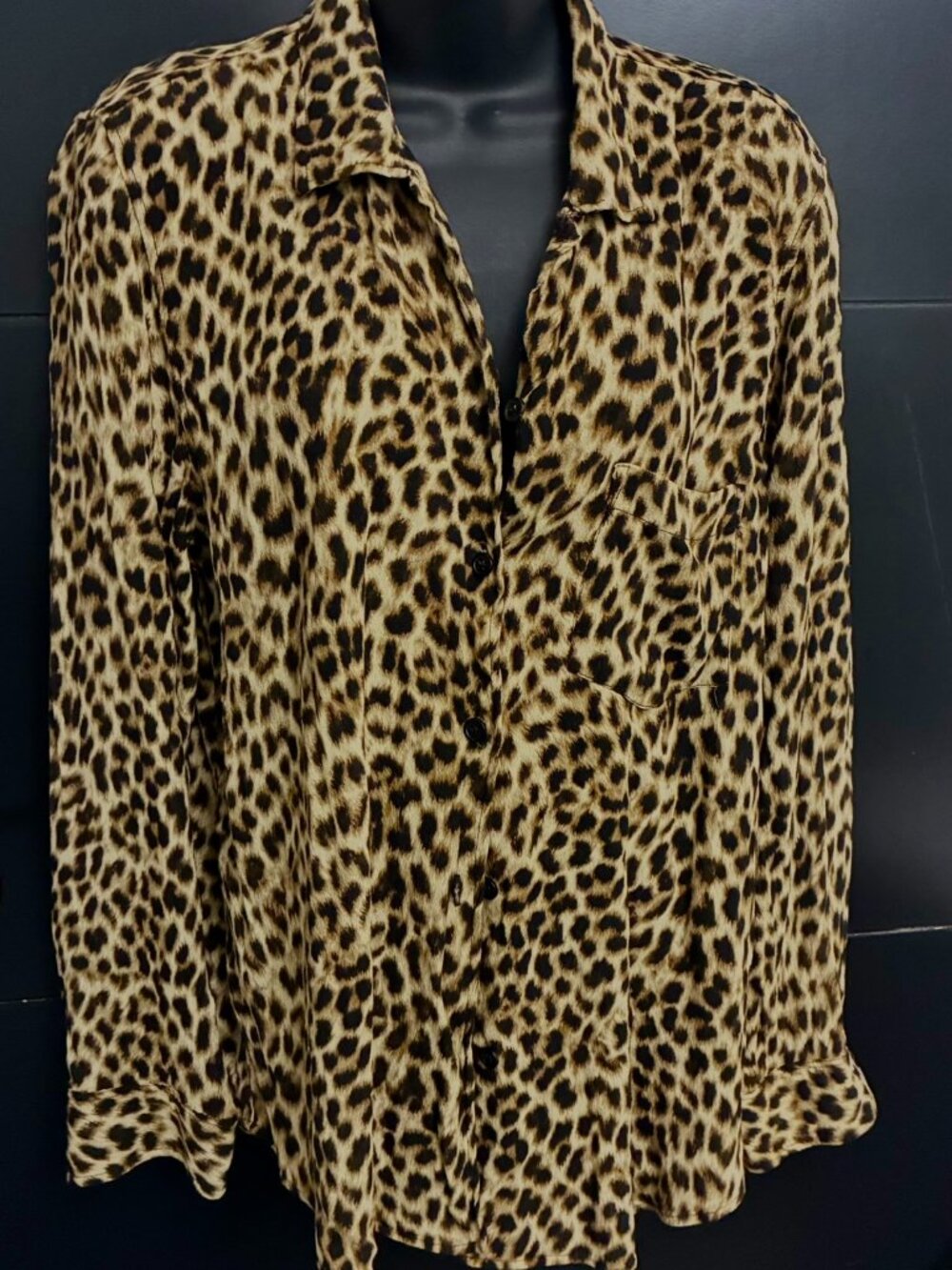 Leopard Print Zara Blouse Long Sleeve.